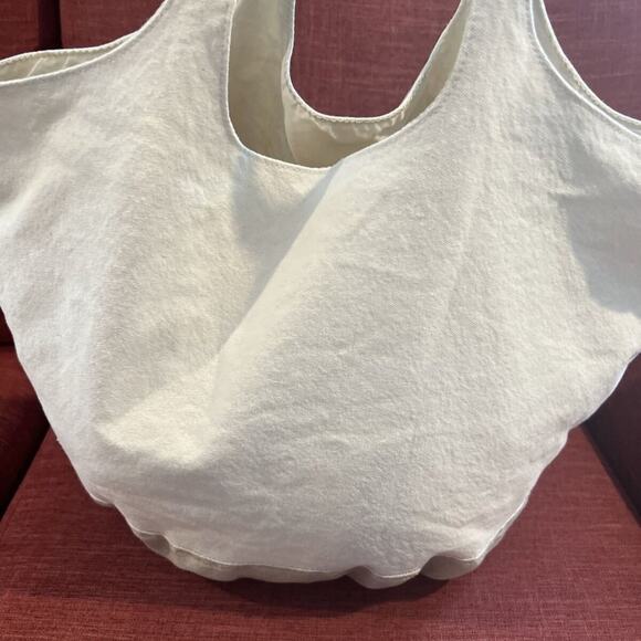 Victorias Secret Sparkle Glitter Summer Love CanvasTote Bag Weekender Gold Cream - Picture 7 of 9